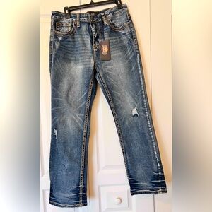 Fire & Rain Men’s Distressed Jeans Stretch Denim Size 34x30 NWT